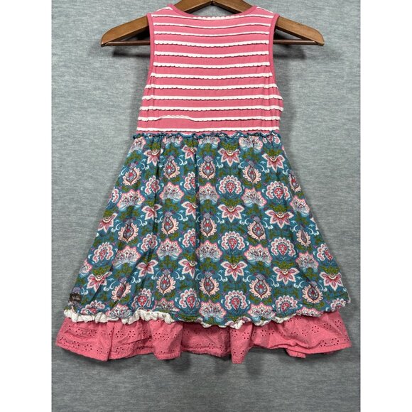 Matilda Jane‎ Girls Dress 8 Enchanted Garden Covington Stripe Print - Picture 4 of 4